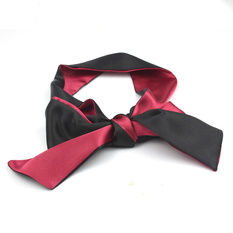 Features of Satin Blindfold Eye Mask with Wrist Ties - 2-Color for Restraint