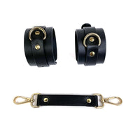 Adjustable PU Leather Handcuffs Vegan Bondage Cuffs