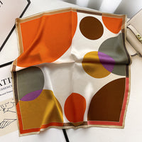 Satin Silk-Feel Scarf Women 53x53cm Square Fashion