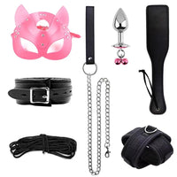 Padded Leather Bondage Cuff Set — Wrist & Ankle