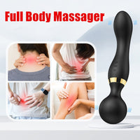 20-Mode Rechargeable Wand Massager - USB Dual Head