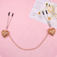 Nipple Clamps & Anal Plug Set - Chain Link w/Lube