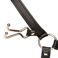 BDSM Nose Hook & Mouth Gag Set Leather Stainless Steel