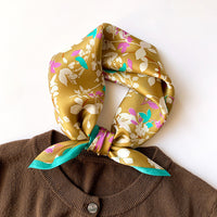 Satin Silk-Feel Square Scarf Women 53x53cm Fashion