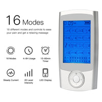 16-Mode TENS EMS Electrostimulation Unit - Dual Output