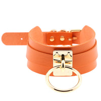 Round metal BDSM restraint collar