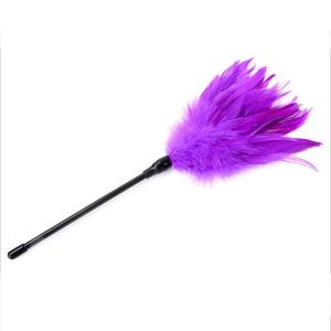Close-up of Feather Tickler Teaser Wand BDSM Sensory Play Toy