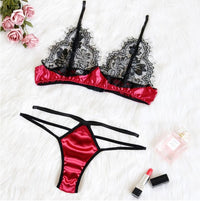 Lace Corset Lingerie Set - Spandex Bustier