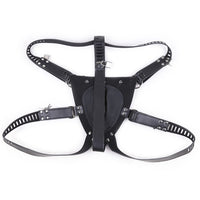 Leather Chastity Pants with Lock - Male Bondage