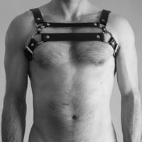 PU Leather Male Chastity Restraint Belt - BDSM Control