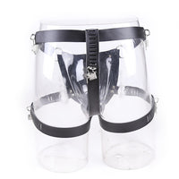 Leather Chastity Pants with Lock - Male Bondage