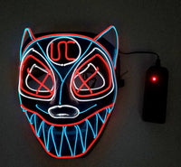 LED Wolf Mask - Multi-Color Glow Animal Cosplay