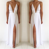 Polyester Chiffon Bohemian Backless Dress Women