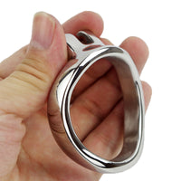 Steel Male Chastity Cage - Short Anti-Off Design