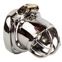 Steel Male Chastity Cage - Short Anti-Off Design