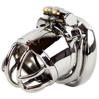 Steel Male Chastity Cage - Short Anti-Off Design