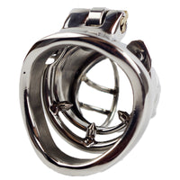 Steel Male Chastity Cage - Short Anti-Off Design