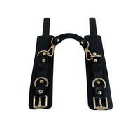 Adjustable PU Leather Handcuffs Vegan Bondage Cuffs