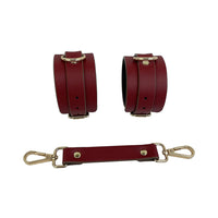 Adjustable PU Leather Handcuffs Vegan Bondage Cuffs
