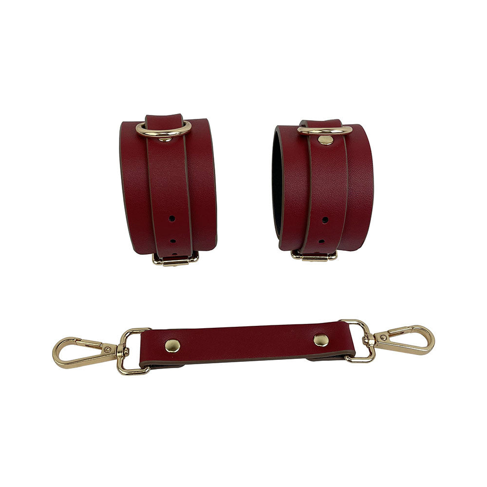 Adjustable PU Leather Handcuffs - Simple Bondage Restraints for Men and Women