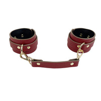 Adjustable PU Leather Handcuffs Vegan Bondage Cuffs