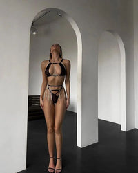 Chain Net Lingerie Set - Polyester Sexy Outfit