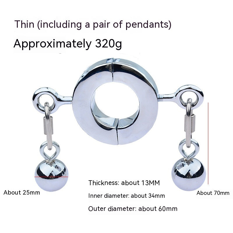 Metal Negative Weight Bearing Heavy Pendant Bondage Device Ring Stimulation