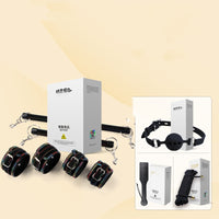 Leather Spreader Bar Bondage Handcuff Ankle Cuff Set