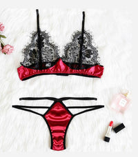 Lace Corset Lingerie Set - Spandex Bustier