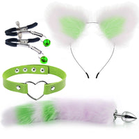Fox Tail & Ears Cosplay Set — Metal Plug 4-Piece Kit