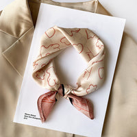 Satin Silk-Feel Square Scarf Women 53x53cm Fashion