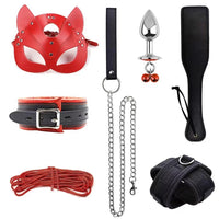 Padded Leather Bondage Cuff Set — Wrist & Ankle