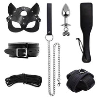 Padded Leather Bondage Cuff Set — Wrist & Ankle