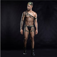 Camo Lingerie Set - Hollow-Out Military Roleplay