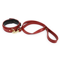 PU Leather Handcuffs Leg Cuffs with Waist Restraint Belt