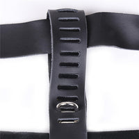 Leather Chastity Pants with Lock - Male Bondage