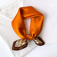 Satin Silk-Feel Square Scarf Women 53x53cm Fashion