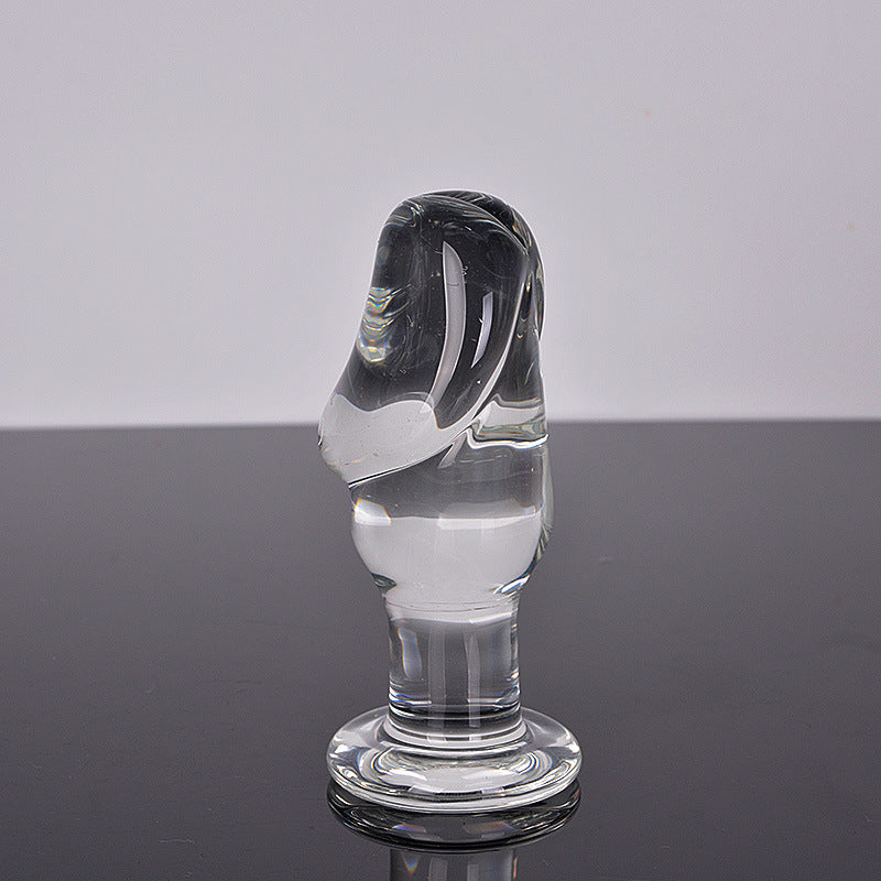 Side view of Crystal Glass Dildo - Borosilicate 4.6" G-Spot for Dildos & Penetrative Toys
