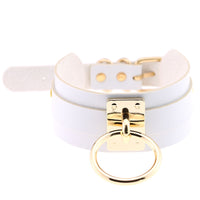 Round metal BDSM restraint collar