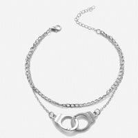 Handcuff Anklet Bracelet Korean Style Silver Alloy Women