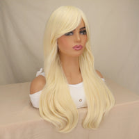 Light Golden Micro Curly Long Cosplay Wig