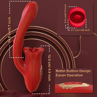 Rose Tongue Vibrator - 9-Mode Licking & Sucking