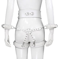 PU Leather Restraint Set - Handcuffs, Ankles & Waist