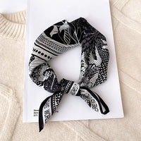 Satin Silk-Feel Square Scarf Women 53x53cm Fashion