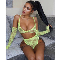 Lace Satin Nightdress - Sexy Babydoll Lingerie