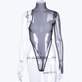 High neck mesh breathable bodysuit