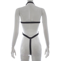 Leather Bondage Corset Harness - Body Restraint Suit