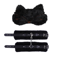 Plush Blindfold & Handcuff Set - Couples Restraint Kit