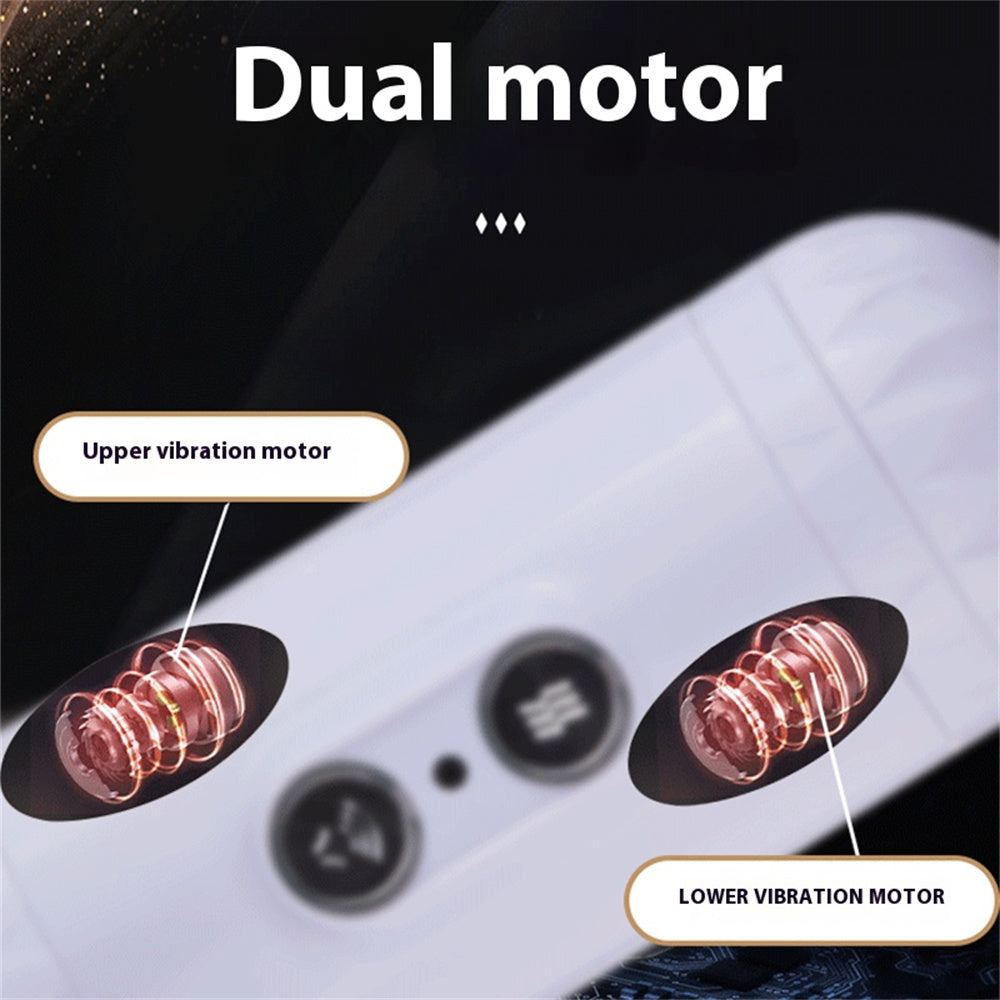 Adult Sex Toy For Men - Male Masturbator Cup, Thrusting Pussy Stroker With 8 Vibration Modes, Realistic Textured Pocket Vagina, Voice Temptation Interaction Blowjob Toy