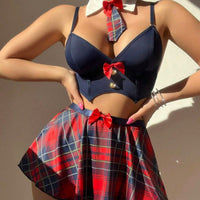 Plaid Student Uniform - 3-Piece Schoolgirl Cosplay